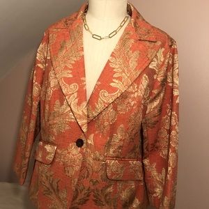 EUC women’s blazer size 14W, cotton/polyester by Pursuits Ltd Woman